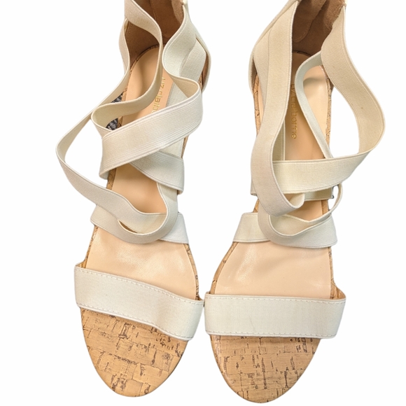 Liz Claiborne Shoes - Liz Claiborne White Strappy wedges size 7